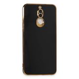 Huawei Mate 10 Lite Kılıf Volet Silikon - Siyah - Siyah