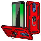 Huawei Mate 10 Lite Kılıf Yüzüklü Magnetic Antişok Korumalı Silikon Kapak