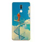 Huawei Mate 10 Lite Uyumlu Astronot Gökyüzü Baskılı Silikon Kılıf