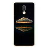 Huawei Mate 10 Lite Uyumlu Bulut Yansıması Baskılı Silikon Kılıf