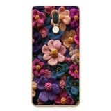 Huawei Mate 10 Lite Uyumlu Çiçek Örgüsü Baskılı Silikon Kılıf