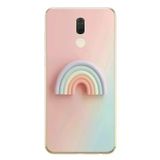 Huawei Mate 10 Lite Uyumlu Gökkuşağı Pastel Baskılı Silikon Kılıf