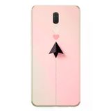 Huawei Mate 10 Lite Uyumlu Kalp Siyah Uçak Baskılı Silikon Kılıf