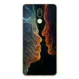 Huawei Mate 10 Lite Uyumlu Kavuşan Çizgiler Baskılı Silikon Kılıf