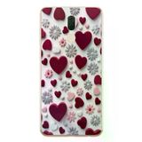 Huawei Mate 10 Lite Uyumlu Kırmızı ve Pembe Kalpler Baskılı Silikon Kılıf