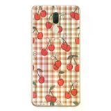 Huawei Mate 10 Lite Uyumlu Kurdeleli Kiraz Baskılı Silikon Kılıf
