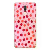 Huawei Mate 10 Lite Uyumlu Pembe Kirazlar Baskılı Silikon Kılıf