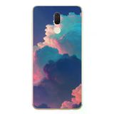 Huawei Mate 10 Lite Uyumlu Renkli Doğal Bulutlar Baskılı Silikon Kılıf