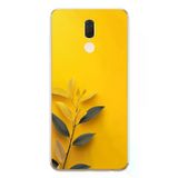 Huawei Mate 10 Lite Uyumlu Sarı Siyah Çiçekler Baskılı Silikon Kılıf