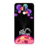 Huawei Mate 10 Lite Uyumlu Silikon Kılıf Astranot Ve Uçan Balonlar