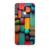 Huawei Mate 10 Lite Uyumlu Silikon Kılıf Pastel Renkli Geometrik Şekiller