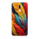 Huawei Mate 10 Lite Uyumlu Silikon Kılıf Pastel Renkli Tüyler