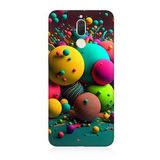 Huawei Mate 10 Lite Uyumlu Silikon Kılıf Renkli Küre Daireler
