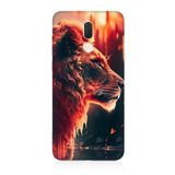 Huawei Mate 10 Lite Uyumlu Silikon Kılıf Sarı Kırmızı Asil Aslan