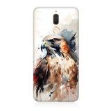 Huawei Mate 10 Lite Uyumlu Silikon Kılıf Siyah Beyaz Asil Kartal