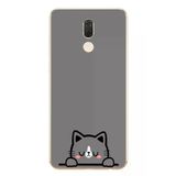Huawei Mate 10 Lite Uyumlu Uyuyan Kedi Baskılı Silikon Kılıf