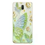Huawei Mate 10 Lite Uyumlu Yeşil Mavi Kelebek Baskılı Silikon Kılıf