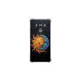 Huawei Mate 10 Pro ile uyumlu Köşe Korumalı Kılıf Metamorfoz Kozmik Dans Tasarımlı Uv Baskılı