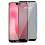 Huawei Mate 20 Lite ile uyumlu Privacy Temperli Full Ekran Koruyucu New Siyah
