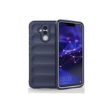 Huawei Mate 20 Lite Kılıf Kamera Korumalı İçi Kadife Yumuşak Silikon Kapak + Ekran Koruma Lacivert