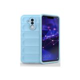 Huawei Mate 20 Lite Kılıf Kamera Korumalı İçi Kadife Yumuşak Silikon Kapak + Ekran Koruma Sky Blue