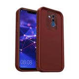 Huawei Mate 20 Lite Kılıf Viera Silikon Kapak + Ekran Koruma + Kablo Koruma Bordo