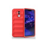 Huawei Mate 20 Lite Uyumlu Kılıf Kamera Korumalı İçi Kadife Yumuşak Silikon Kapak + Ekran Koruma Kırmızı