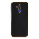 Huawei Mate 20 Lite Volet Silikon Siyah Kılıf