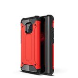 Huawei Mate 20 Pro ile uyumlu Çİft Katman Koruyucu Crash Military Tank Kılıf - Kırmızı
