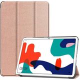 Huawei Mate Pad 10.4 Htstore Zore Smart Cover Standlı 1-1 Kılıf-Rose Gold