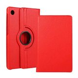 Huawei Mate Pad T10S Fuchsia Dönebilen Standlı ile Uyumlu Kılıf Kırmızı