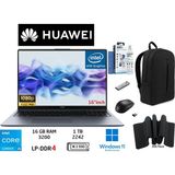 Huawei matebook D16 Intel Core I5 12450H 16GB 1tb SSD W11 Pro 16" Duddi Çanta+Mouse+Mousepad+Usbbellek+Temizlikkit - 1 TB - 16 GB