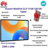Huawei Matepad 11.5" 6 GB 128 GB Tablet+Anker Powerbank 10000MAH Hediye - Uzay Grisi