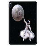 Huawei MatePad Pro 10.8" ile Uyumlu Desenli Silikon Kılıf, Astronot Stil, UV Baskılı avonm-v-cvr459173