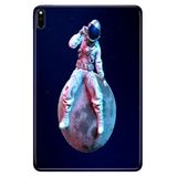 Huawei MatePad Pro 10.8" ile Uyumlu Desenli Silikon Kılıf, Oturan Astronot, Çok Renkli avonm-v-cvr459289