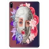 Huawei MatePad Pro 10.8" ile Uyumlu Desenli Silikon Tablet Kılıfı, Kreatif Yüz, UV Baskılı avonm-v-cvr459254