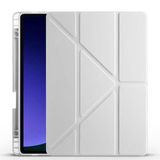 Huawei MatePad Pro 12.2 2025 ile Uyumlu Üçgen Kalem Bölümlü Standlı Uyku Modlu Akıllı Kılıfı (Gri)