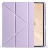Huawei MatePad Pro 12.2 2025 ile Uyumlu Üçgen Kalem Bölümlü Standlı Uyku Modlu Akıllı Kılıfı (Lila)