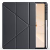 Huawei MatePad Pro 12.2 2025 ile Uyumlu Üçgen Kalem Bölümlü Standlı Uyku Modlu Akıllı Kılıfı (Siyah)