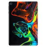 Huawei MatePad T10 9.7" ile Uyumlu Desenli Silikon Kılıf, UV Baskılı, Boyaların Dansı, Çok Renkli avonm-v-cvr459573