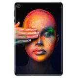 Huawei MatePad T10S ile Uyumlu 10.1" Tablet Kılıfı, Desenli Silikon, Festival Makyajı, Çok Renkli avonm-v-cvr459803