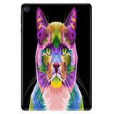 Huawei MatePad T10S ile Uyumlu 10.1" Tablet Kılıfı, Desenli Silikon, Kedi-Art, Çok Renkli avonm-v-cvr459847