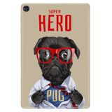 Huawei MatePad T10S ile Uyumlu 10.1" Tablet Kılıfı, Desenli Silikon, Superhero Pug avonm-v-cvr459927