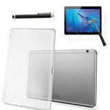 Huawei Mediapad T3 10 Inç Uyumlu Şeffaf Kılıf Cam Kalem Set