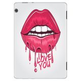 Huawei MediaPad T3 9.6" ile Uyumlu Desenli Silikon Tablet Kılıfı, I Love U, Çok Renkli avonm-v-cvr460024