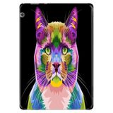 Huawei MediaPad T3 9.6" ile Uyumlu Desenli Silikon Tablet Kılıfı, Kedi-Art, Çok Renkli avonm-v-cvr460046