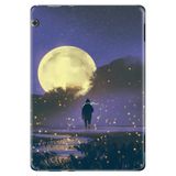 Huawei MediaPad T3 9.6" ile Uyumlu Desenli Silikon Tablet Kılıfı, UV Baskılı, Ay Temalı avonm-v-cvr460074