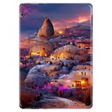 Huawei MediaPad T3 9.6" ile Uyumlu Tablet Kılıfı, Desenli Silikon, Kapadokya Çizim, Çok Renkli avonm-v-cvr460040