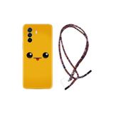 Huawei Nova Y70 ile Uyumlu Kılıf Resimli Desenli Silikon Platinium Series Yellow Sweet 1817