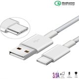 Huawei Nowa 9se Uyumlu Hızlı Şarj ve Data Kablosu 3.1 Amper 1 Metre - Beyaz - HUAWEİ NOWA 9SE